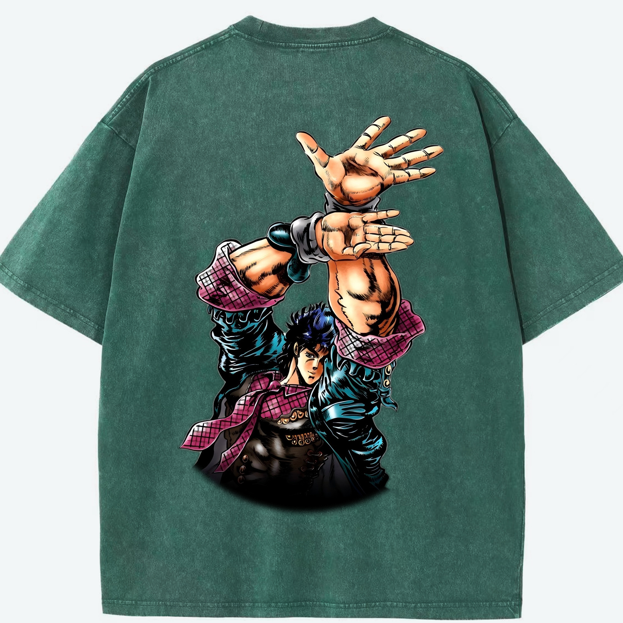 （画像用） ジョジョの奇妙な冒険 /ジョナサン?ジョースター JoJo's Bizarre Adventure Jonathan Joestar 綿100% ヴィンテージ風 半袖Tシャツ（背面プリント）